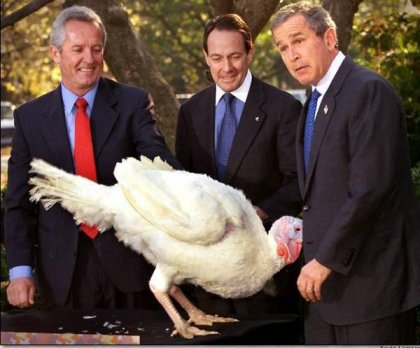 George W Bush w/turkey